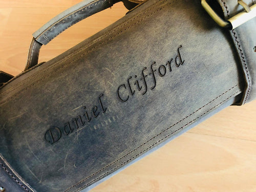 Leather Knife Roll Sunshine