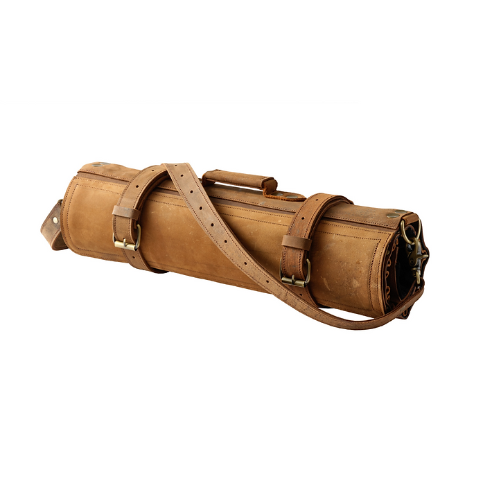 Leather Knife Roll Sunshine